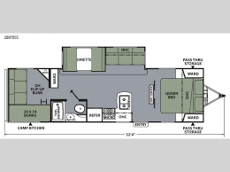 Apex Ultra Lite 289tbss Floorplan Image Travel Trailers For Sale Ultra Lite Travel Trailers Travel Trailer