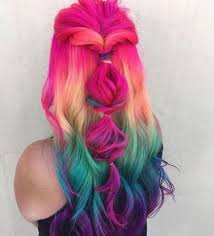 Hair Rainbow Short Style 19 Super Ideas Wedding Idea Wedding Dress Wedding Hair Style Bridal Shoes Brid Hair Styles Bright Hair Bright Hair Colors