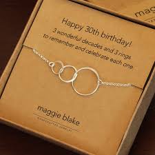 Don't fret over 30th birthday present ideas, prezzybox have you covered. Chain Present Ideas Sterling Silver 3 Circle Necklace Unique Gifts 3 Decades 30th Birthday Gift For Women Handmade Products