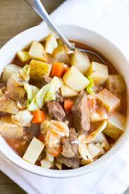 My family really, really liked this soup. Beef Cabbage Stew Bread Booze Bacon