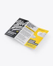 Download Brochure Mockup In Stationery Mockups On Yellow Images Object Mockups PSD Mockup Templates
