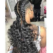 Alimice Loose Wave 360 Lace Frontal Wig Pre Plucked Human Hair Wigs 1b In 2021 Feed In Braids Hairstyles Braids For Black Hair Cool Braid Hairstyles