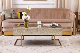 Incorporate a brass coffee table in your living room or sitting room to add contemporary style and functionality. Brass Coffee Tables
