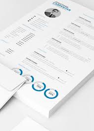 Clever Resume With Charts Word Psd