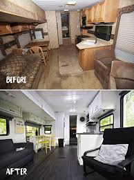 Before And After Rv Living Renovation Remodeled Campers Camper Makeover Rv Remodel