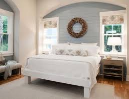 Gray bedroom shiplap accent wall. Southern Coastal Home In Pastel Blue Gray Coastal Master Bedroom Coastal Bedrooms Modern Coastal Master Bedroom