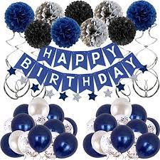 Jossandmain.com has been visited by 100k+ users in the past month Birthday Decorations Men Blue Birthday Party Decorations For Men Women Boys Grils Happy Birthday Balloons For Party Decor Suit For 16th 20th 25th 30th 35th 40th 50th 60th 70th Buy Online At