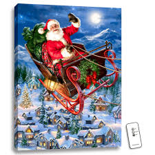 Christmas is a time when we take stock of our blessings and reach out to those who have touched our lives. 24 X 18 Blue And Red Christmas Santa Claus Back Lit Wall Art With Remote Control Blue Christmas Red Christmas Christmas Central
