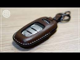 3 Leather Craft Audi A6 Smart Key Case Diy Youtube Leather Craft How To Make Rings Leather Key Case