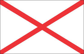 Andrew placed diagonally from corner to corner. Alabama State Flag Flagpoles Etc