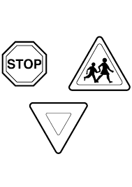 Road coloring page from nature & seasons category. Online Coloring Pages Coloring Page Road Signs Rules Of The Road Coloring Books For Children