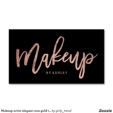 Black And Gold Makeup Logo Makeup Artist Elegant Rose Gold Typography Black Business Card Zazzle Com In 2020 Makeup Artist Business Cards Design Makeup Business Cards Makeup Artist Cards
