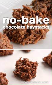 No Bake Chocolate Haystacks Cookies Video Recipe Video Baking Recipes Cookies Kid Friendly Recipes Snacks Chocolate Haystacks