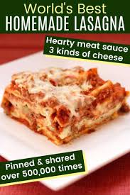 Easy Lasagna Recipe The World S Best Homemade Lasagna Recipe Best Lasagna Recipe Recipes Homemade Lasagna