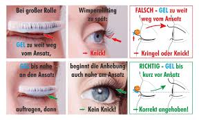 Gel Auftragen Grosse Rollen Bild D Wimpernwelle Wimpernfarbe Wimpern