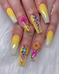 15 Cute Nail Art Designs To Welcome Summer Flower Nails Nail Designs Summer Acrylic Summer Acrylic Nails