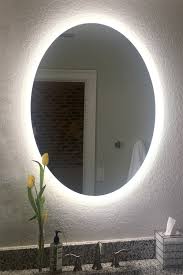 Side Lighted Led Bathroom Vanity Mirror 20 X 28 Oval Mirrors Marble
