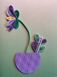 It will bring smile to those who receive it. Purple Plaid Pot With Flowers Handmade Quilling Greeting Card Mixed Media By Gay Dallek