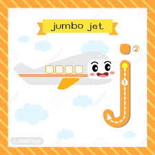 Preschoolers and kindergarteners are just getting started with understanding letters and the alphabet. Letter J Lowercase Cute Children Colorful Transportations Abc Alphabet Tracing Flashcard Of Jumbo Jet For Kids Learning English Vocabulary And Handwriting Vector Illustration Royalty Free Cliparts Vectors And Stock Illustration Image 125198273