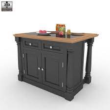 Stylish design features include a solid hardwood, distressed oak finished top with profiled edges; Monarch Kitchen Island 3d Model Furniture On Hum3d