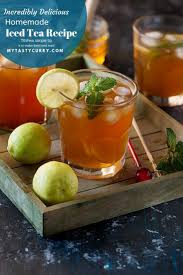 Lemon Ice Tea Recipe Quick And Easy Iced Tea My Tasty Curry Recipe Iced Tea Recipes Fruit Juice Recipes Easy Iced Tea