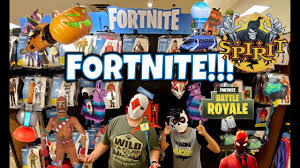 Trying on fortnite halloween costumes in real life! Fortnite 2019 Costumes Props Spirit Halloween Stewartv Youtube