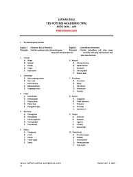 Kisi Kisi Tes Masuk Unindra Revisi Sekolah