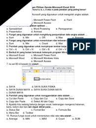 Simpansimpan soal ulangan pilihan ganda microsoft excel 2010 untuk nanti. Soal Ulangan Pilihan Ganda Microsoft Excel 2010 Pdf