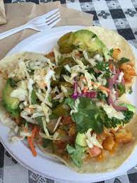 The fish taco plate three traditional grilled fish tacos served on fresh organic tortillas with cabbage, salsa roja, roasted tomatillo, lime crema and topped with cilantro. Fish Tacos Picture Of Fish And Chips Sausalito Tripadvisor