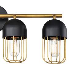 Palmerston 23 1 4 Wide Black And Gold 4 Light Bath Light 79v03 Lamps Plus In 2021 Bath Light Lamps Plus Light