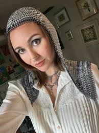 What would you call this chain maille headdress?