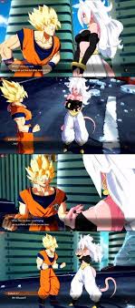 Goku Flirting With Majin Android 21 Db Fighterz Dragon Ball Art Dragon Ball Z Dragon Ball