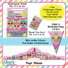 1 Set Undangan Ultah Anak Kartu Souvenir Topi Ulang Tahun Lol Surprise Shopee Indonesia Ada juga yang mengundang dengan cara menyebar berbagai gambar kartu undangan ulang tahun.