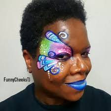 Colorful Spring Melissa Munn inspired eye design face painting by  FunnyCheeksTJ Dallas Face Painter