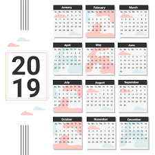 Åpne google kalender på en datamaskin. 2019 Utskriftsbar Kalender 273384 Ladda Ner Gratis Vektorgrafik Arkivgrafik Och Bilder