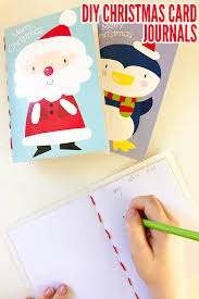 Make this christmas season merry and bright with hallmark. Diy Mini Christmas Card Journals
