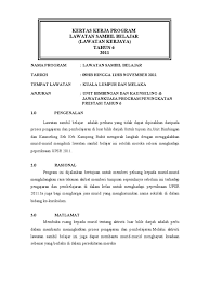 Kertas kerja kertas cadangan disediakan untuk: Kertas Kerja Lawatan Sambil Belajar 2011