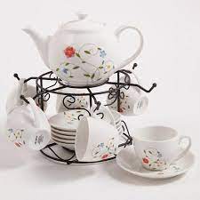 Mr Coffee Tea Setting 14 Piece Tea Set With Caddy Tea Tea Set Coffee Tea