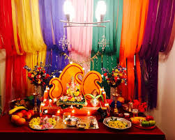 Ganpati Decoration For Home Ganpati Decoration At Home Decoration For Ganpati Goddess Decor