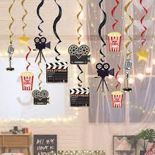 Deck out your pad in fabulous fabrics and backdrops to set the scene. Movie Night Party Supplies Hanging Decorations 30pcs Hollywood Movie Theme Party Decorations Cqi Home Kitchen Children S Party Supplies Kalingauniversity Ac In