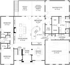 One Story House Plan With Split Bedrooms Retirement House Plans Floor Plans Ranch Open Concept Great Room