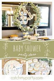 Baby Shower Rustic Farmhouse Baby Shower Catch My Party Farmhouse Baby Shower Farm Baby Shower Rustic Baby Shower