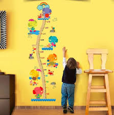 Kids Growth Chart Elephant Height Measurement Wall Sticker