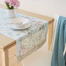 Zara Home Digital Print Table Runner Printed Table Runner Zara Home Blue Table Runner