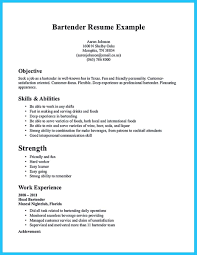 great bartender resume template