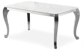 Table A Manger Marbre Et Pieds Metal Argente Padmore Lestendances Fr Table A Manger Marbre Table A Manger Table Marbre