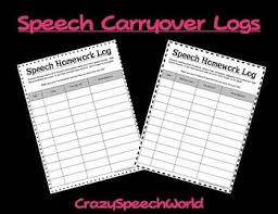 speech homework logs freebie slp data collection forms