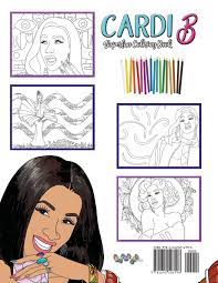 100 free coloring page of cardi b. Cardi B Superfan Coloring Book Ruiz Sasha Amazon De Bucher
