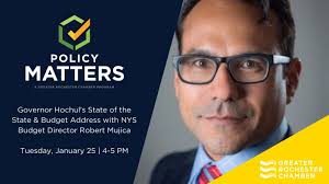 Greater Rochester Chamber of Commerce is hosting a discussion *tomorrow*  with CEO Bob Duffy and NYS Budget Director Robert Mujica