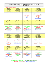 Menu Cantine Menu Cantine Cantine Repas Cantine